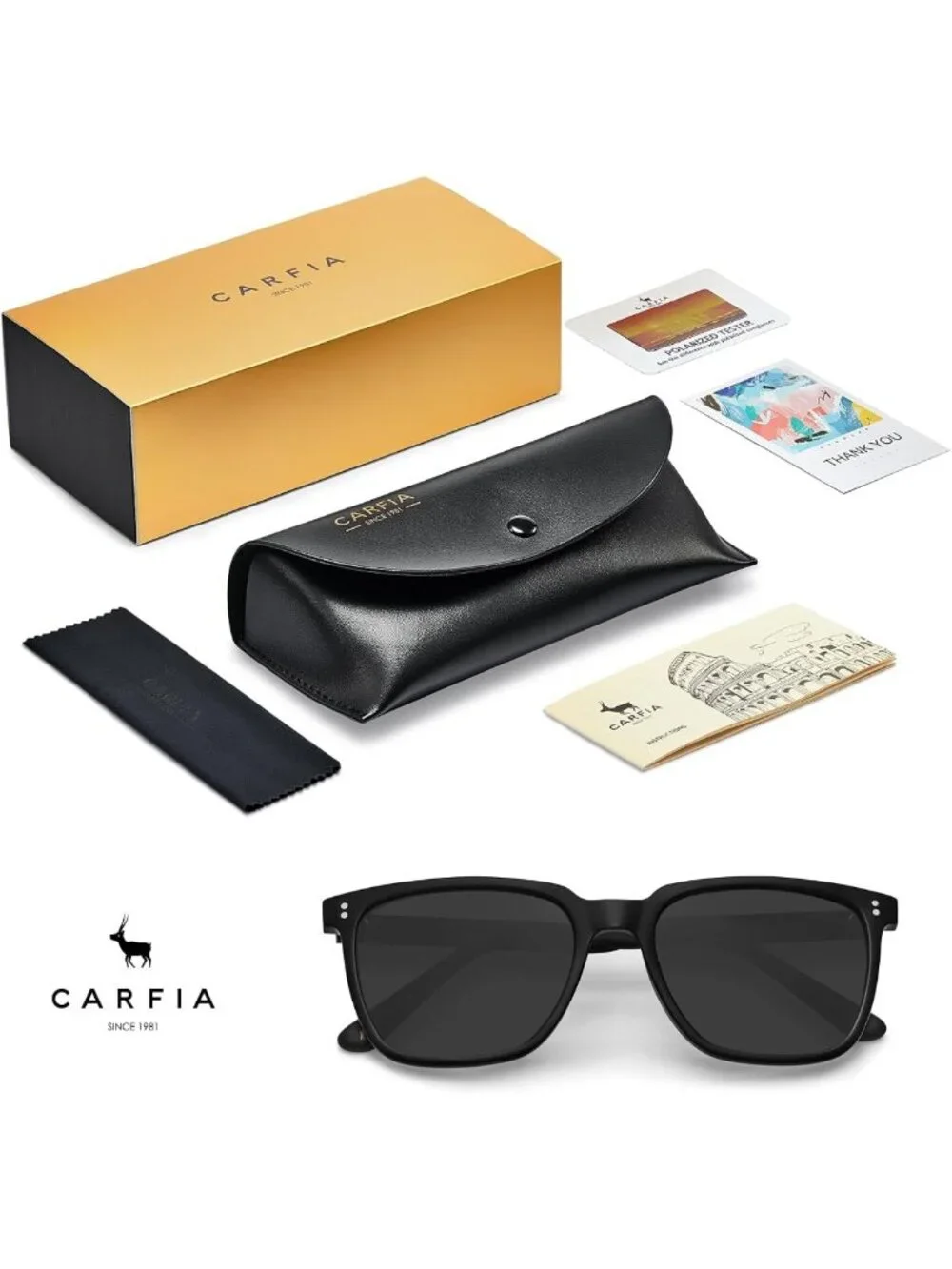 Stylish Square Polarized Sunglasses for Men | UV400 Protection, Retro Design